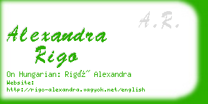 alexandra rigo business card